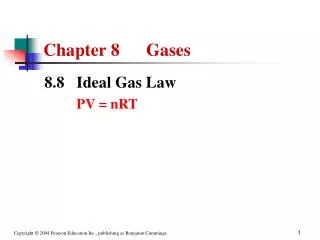 Chapter 8 Gases