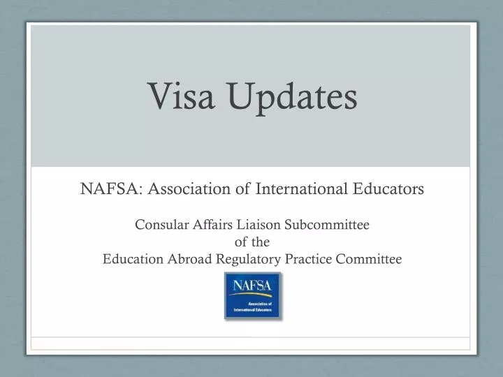 visa updates