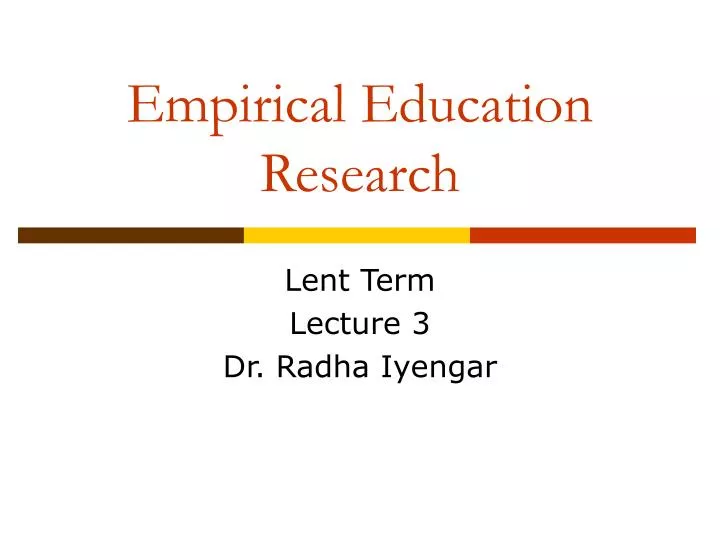 empirical education research
