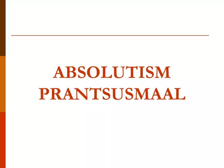 absolutism prantsusmaal