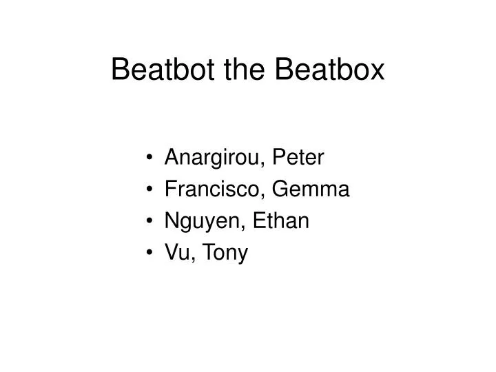 beatbot the beatbox