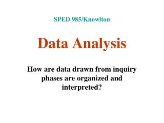SPED 985/Knowlton
