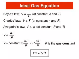 ideal gas equation
