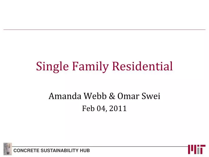 single family residential