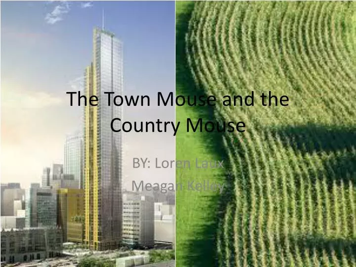 the town mouse and the country mouse