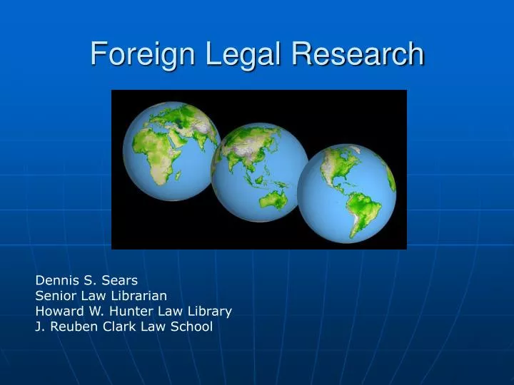 foreign legal research