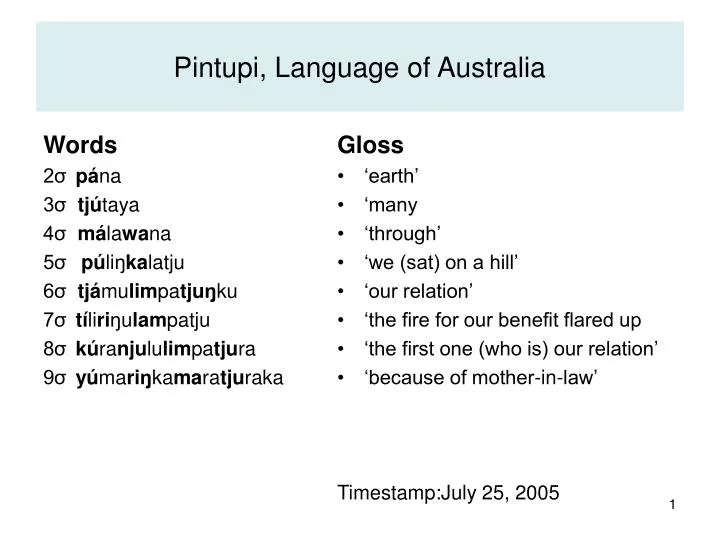 pintupi language of australia