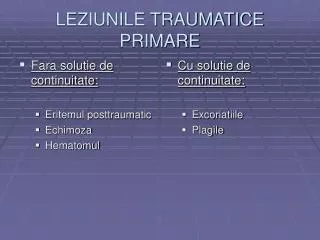 leziunile traumatice primare