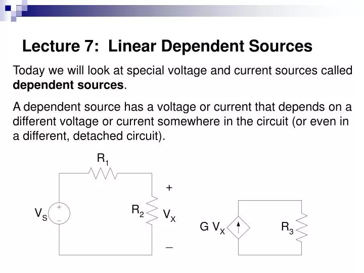 lecture 7 linear dependent sources