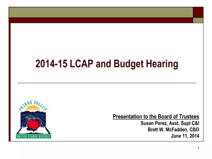 2014 15 lcap and budget hearing