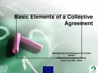 Basic Elements of a Collective Agreement
