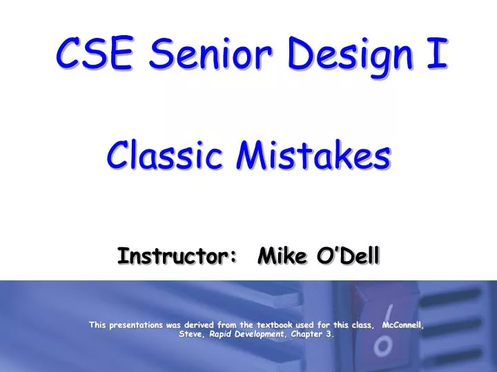 classic mistakes