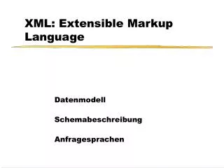 xml extensible markup language