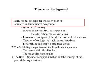 Theoretical background