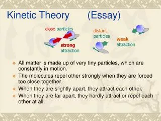 Kinetic Theory 	(Essay)
