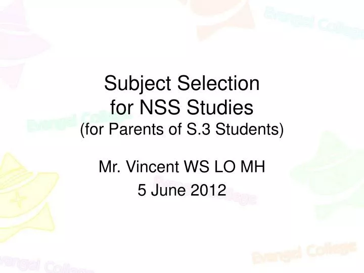 subject selection for nss studies for parents of s 3 students