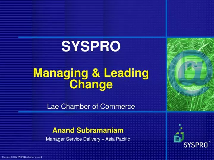 syspro managing leading change lae chamber of commerce