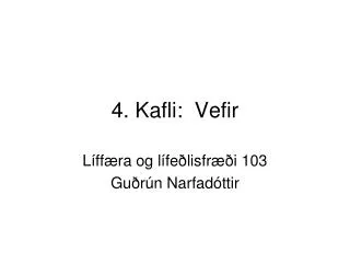 4 kafli vefir