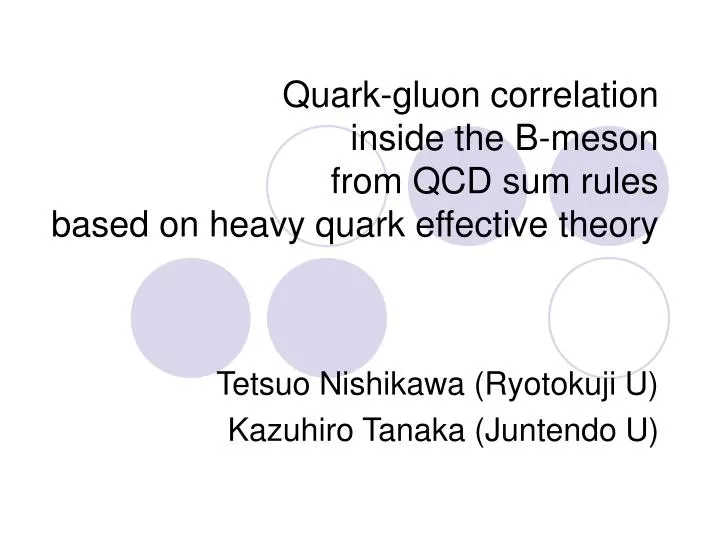 quark gluon correlation inside the b meson from qcd sum rules based on heavy quark effective theory