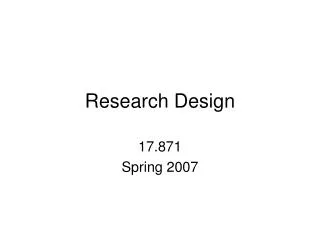 research design