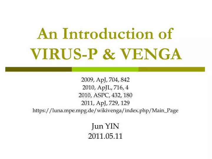 an introduction of virus p venga