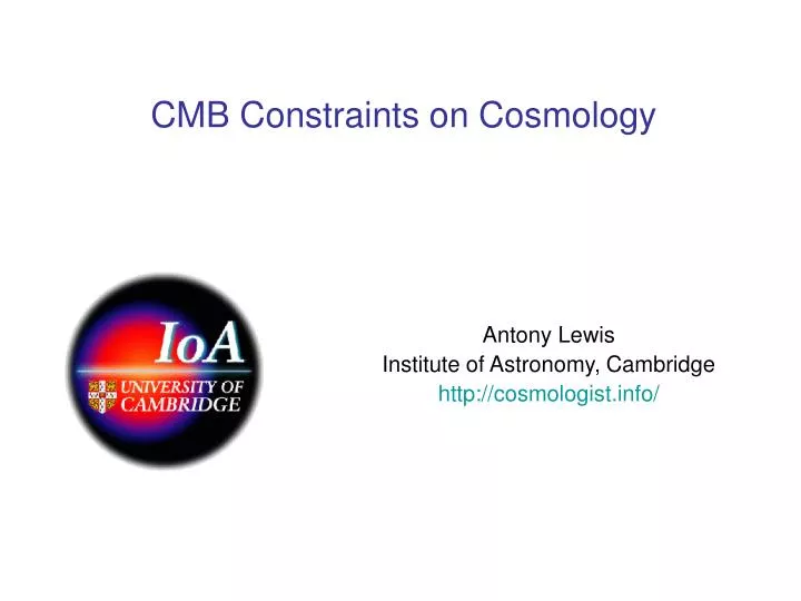 cmb constraints on cosmology