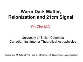 Warm Dark Matter, Reionization and 21cm Signal