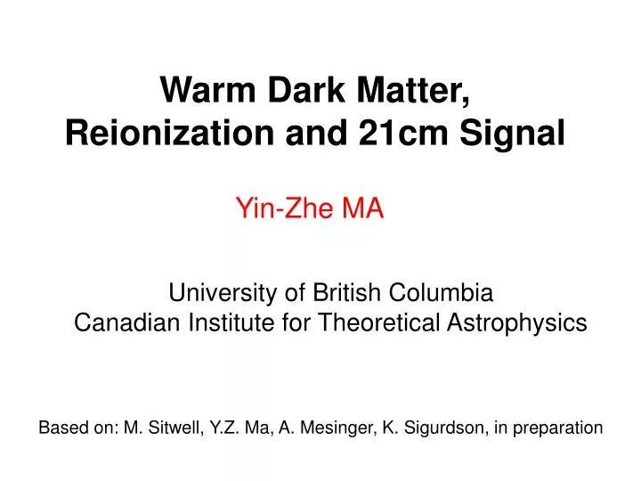 warm dark matter reionization and 21cm signal