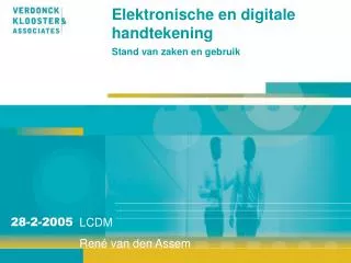 elektronische en digitale handtekening