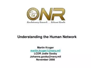 Understanding the Human Network