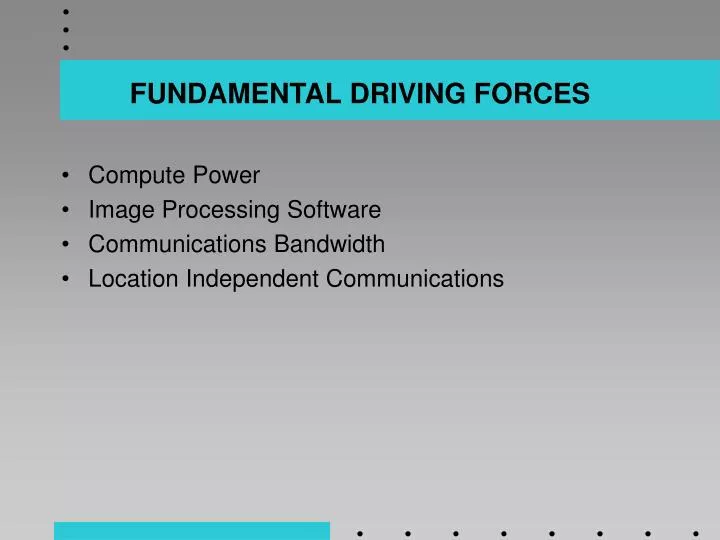 fundamental driving forces