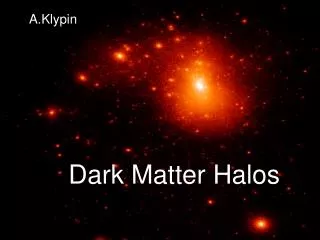 Dark Matter Halos