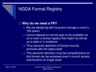 NGDA Format Registry