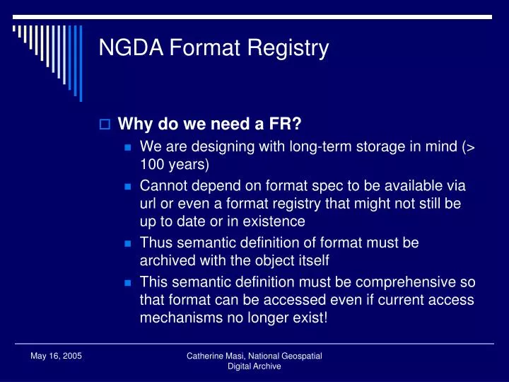 ngda format registry