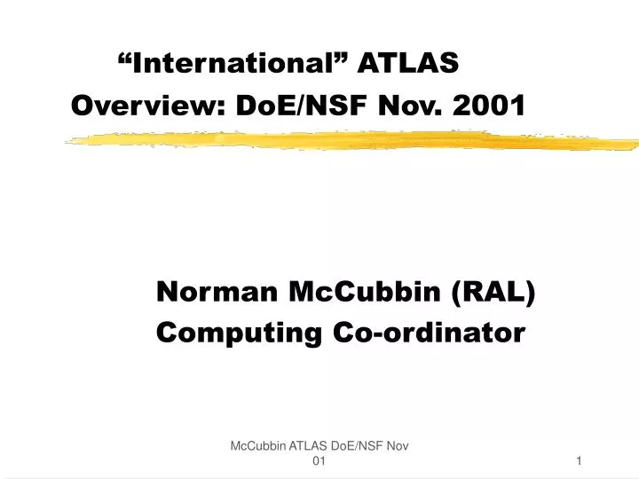 international atlas overview doe nsf nov 2001