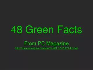 48 Green Facts