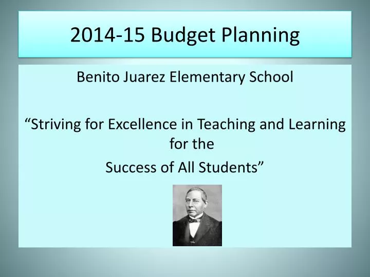 2014 15 budget planning