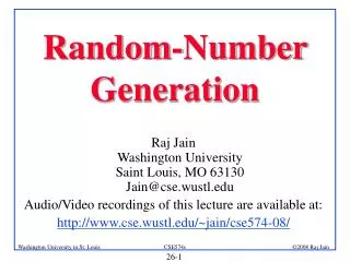 Random-Number Generation