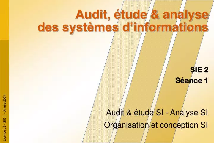 audit tude analyse des syst mes d informations