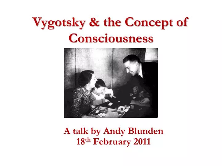 vygotsky the concept of consciousness