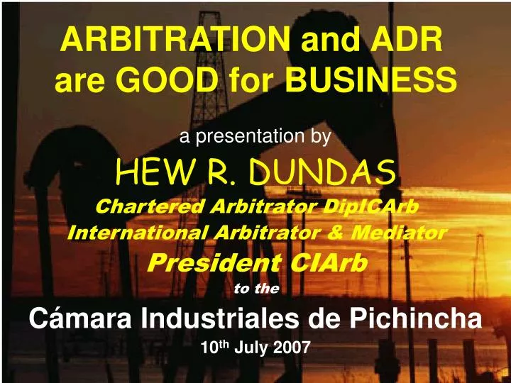 arbitration and adr are good for business