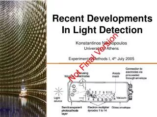 Recent Developments In Light Detection