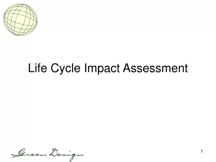 life cycle impact assessment