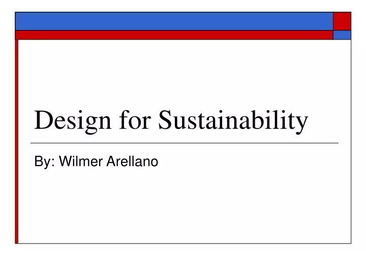 design for sustainability