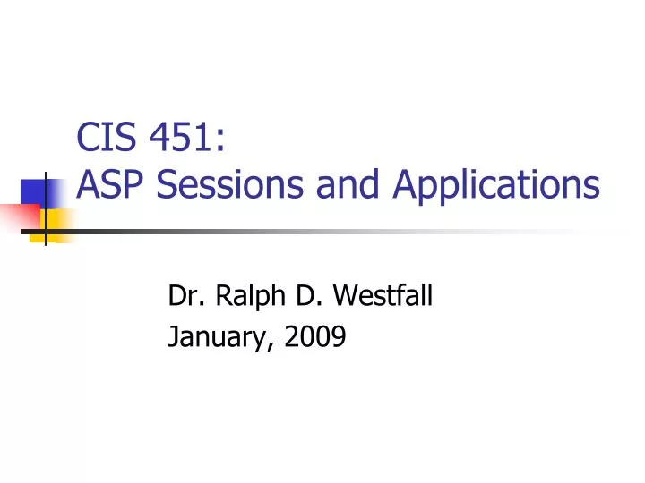 cis 451 asp sessions and applications