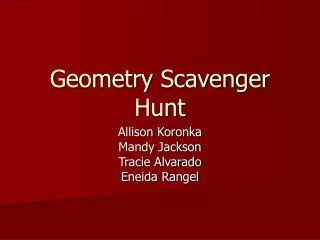 Geometry Scavenger Hunt