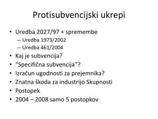 protisubvencijski ukrepi