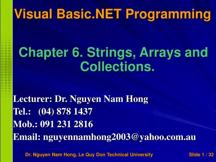 visual basic net programming