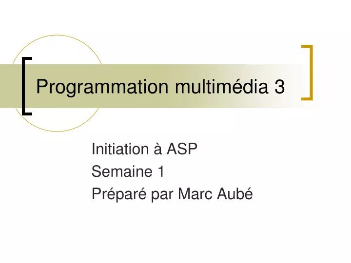 programmation multim dia 3