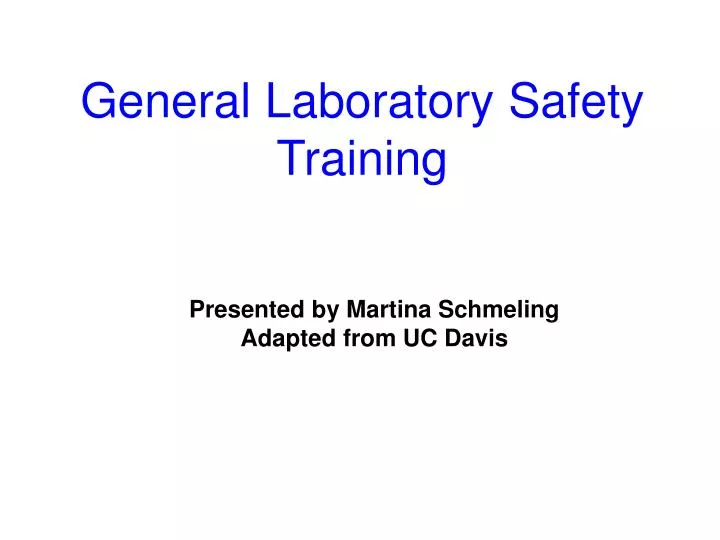 general laboratory safety training